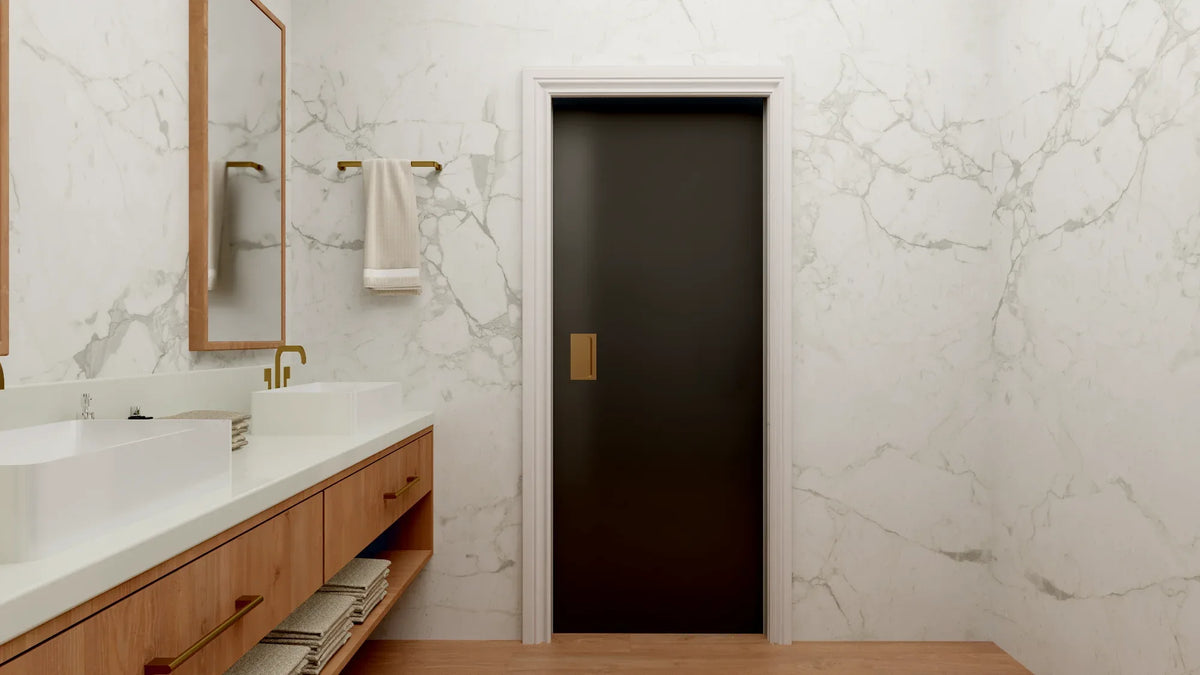 Q7568-A Barndominium House Master Bathroom, 3 Bedrooms, 2 Bathrooms | Plan 25421 