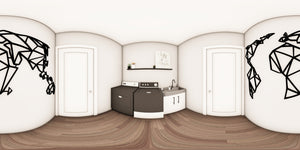 Q7785-A Barndominium House Laundry Panorama, 2 Bedrooms, 2.5 Bathrooms | Plan 25424