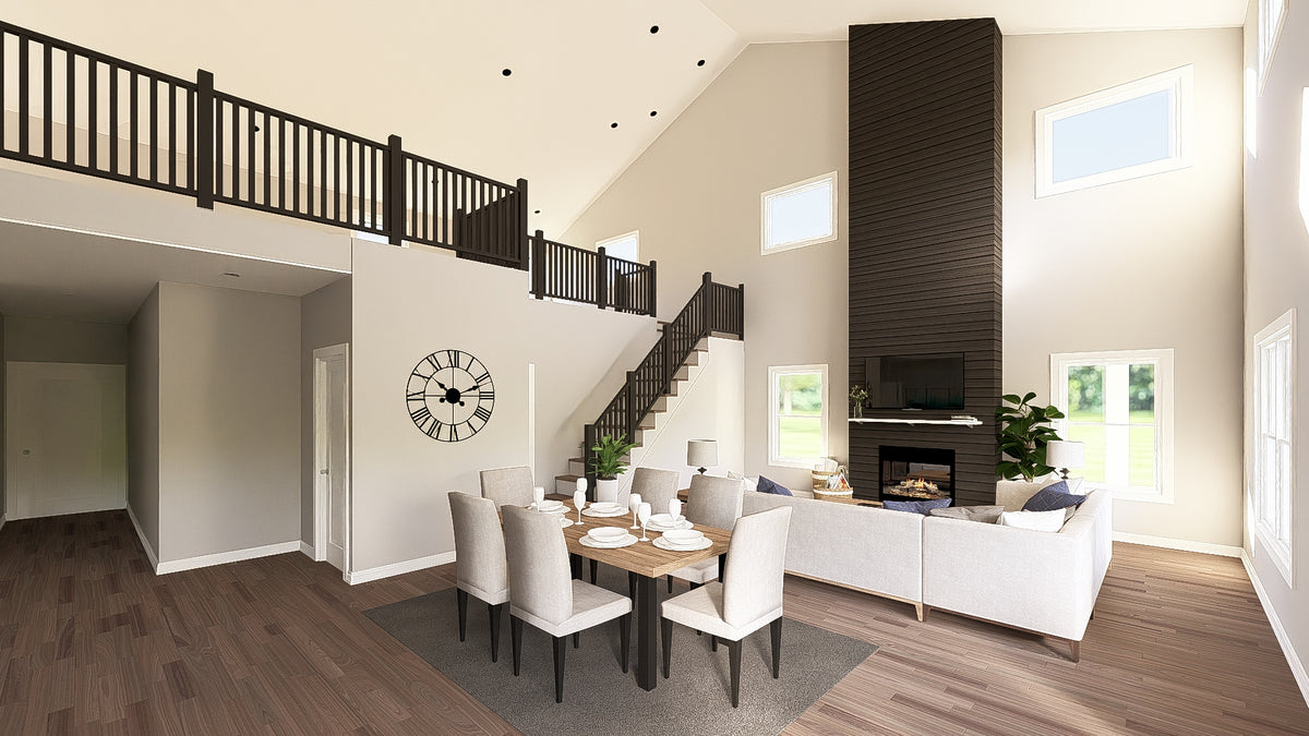 Q7785-A Barndominium House Living, 2 Bedrooms, 2.5 Bathrooms | Plan 25424