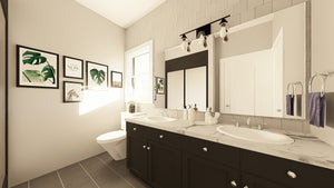 Q7785-A Barndominium House Master Bathroom, 2 Bedrooms, 2.5 Bathrooms | Plan 25424