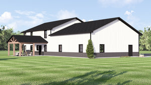 Q7785-A Barndominium House, 2 Bedrooms, 2.5 Bathrooms | Plan 25424 Exterior-3