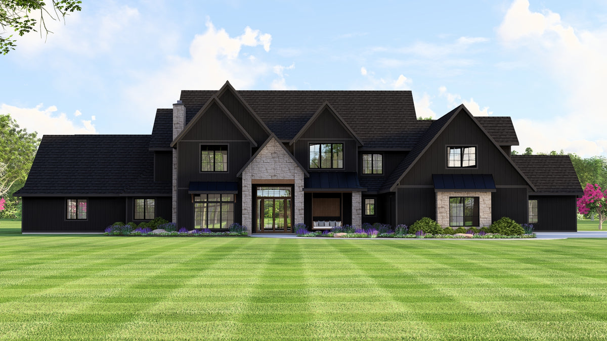 Q7486-A Modern Farmhouse, 4 Bed, 4.5 Bath | Plan 2543 Exterior-1
