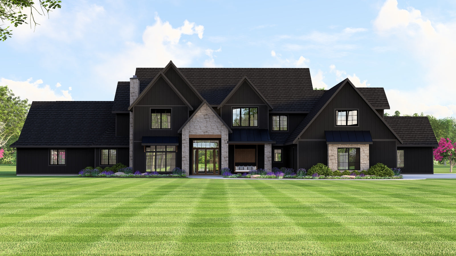 Q7486-A Modern Farmhouse, 4 Bed, 4.5 Bath | Plan 2543 Exterior-1