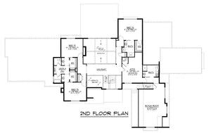Q7486-A Modern Farmhouse Second Floor Plan, 4 Bed, 4.5 Bath | Plan 2543
