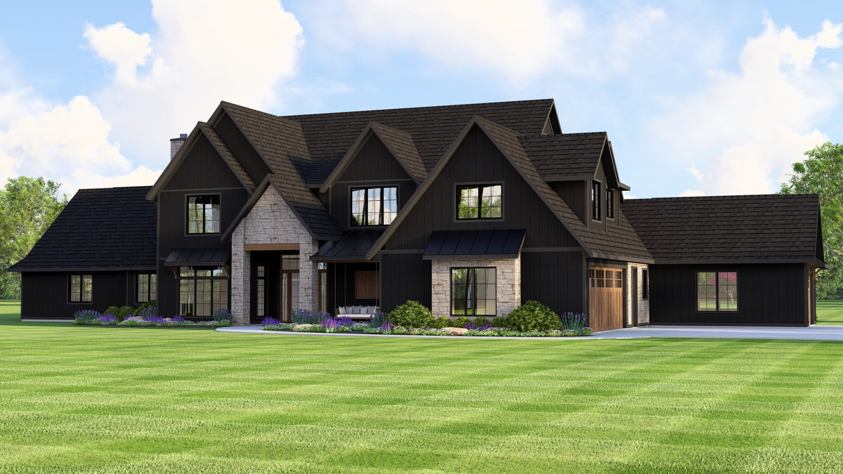 Q7486-A Modern Farmhouse, 4 Bed, 4.5 Bath | Plan 2543 Exterior-2
