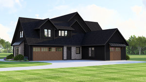 Q7486-A Modern Farmhouse, 4 Bed, 4.5 Bath | Plan 2543 Exterior-3