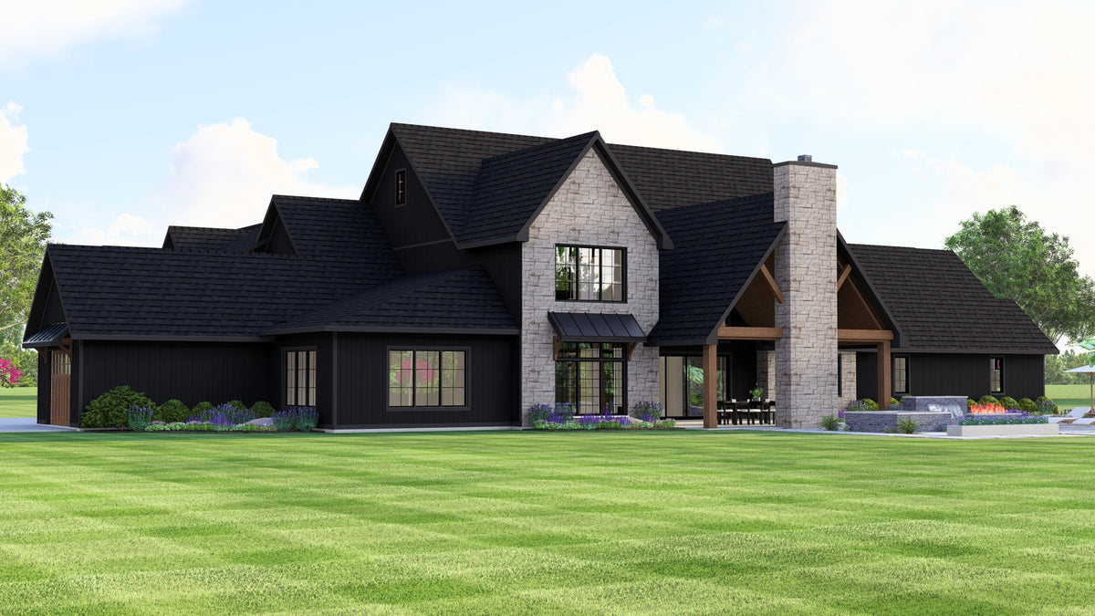 Q7486-A Modern Farmhouse, 4 Bed, 4.5 Bath | Plan 2543 Exterior-4