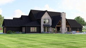 Q7486-A Modern Farmhouse, 4 Bed, 4.5 Bath | Plan 2543 Exterior-4