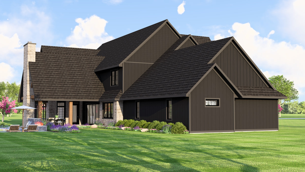 Q7486-A Modern Farmhouse, 4 Bed, 4.5 Bath | Plan 2543 Exterior-6