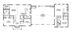 Q7985-A Modern Farmhouse First Floor Plan, 3 Bedrooms, 3.5 Bathrooms | Plan 25451 