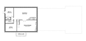 Q7985-A Modern Farmhouse Basement Floor Plan, 3 Bedrooms, 3.5 Bathrooms | Plan 25451 