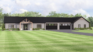 Q7985-A Modern Farmhouse, 3 Bedrooms, 3.5 Bathrooms | Plan 25451 Exterior