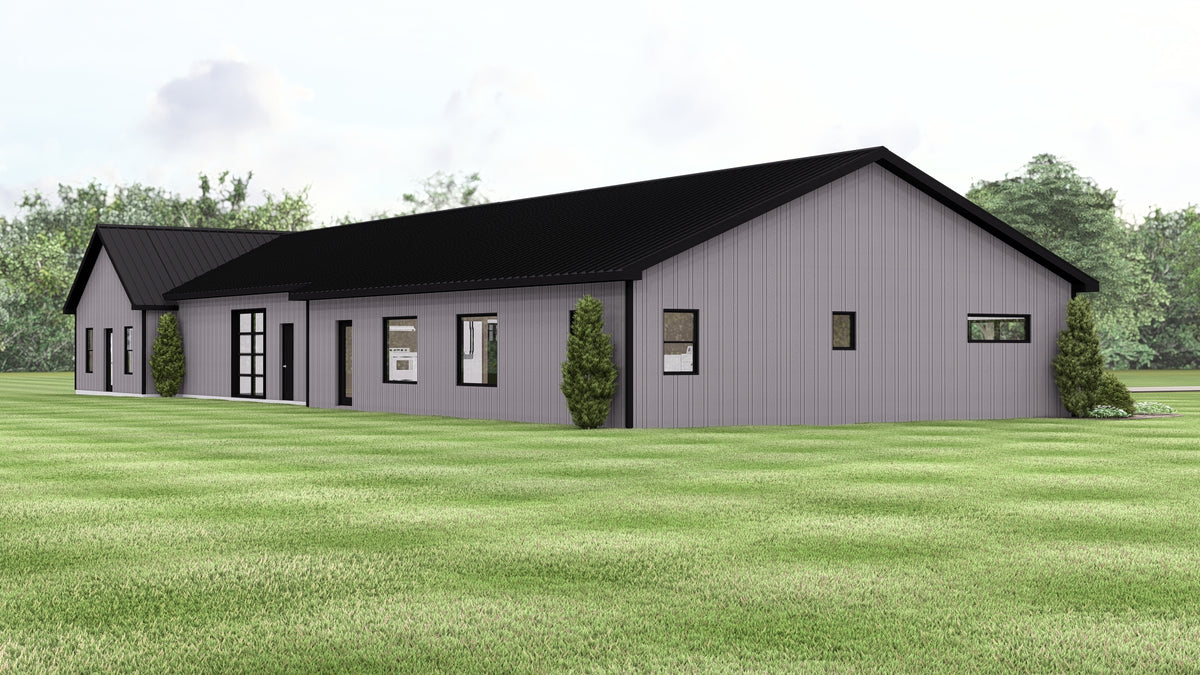Q7985-A Modern Farmhouse, 3 Bedrooms, 3.5 Bathrooms | Plan 25451 Exterior-3