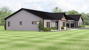 Q7985-A Modern Farmhouse, 3 Bedrooms, 3.5 Bathrooms | Plan 25451 Exterior-2