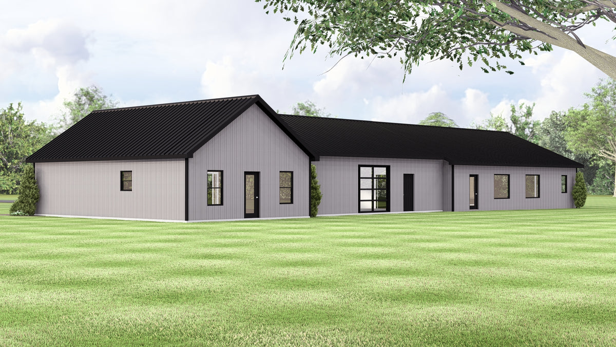 Q7985-A Modern Farmhouse, 3 Bedrooms, 3.5 Bathrooms | Plan 25451 Exterior-4