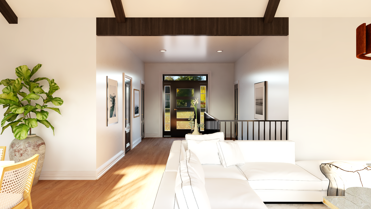 Q7985-A Modern Farmhouse Entry, 3 Bedrooms, 3.5 Bathrooms | Plan 25451 