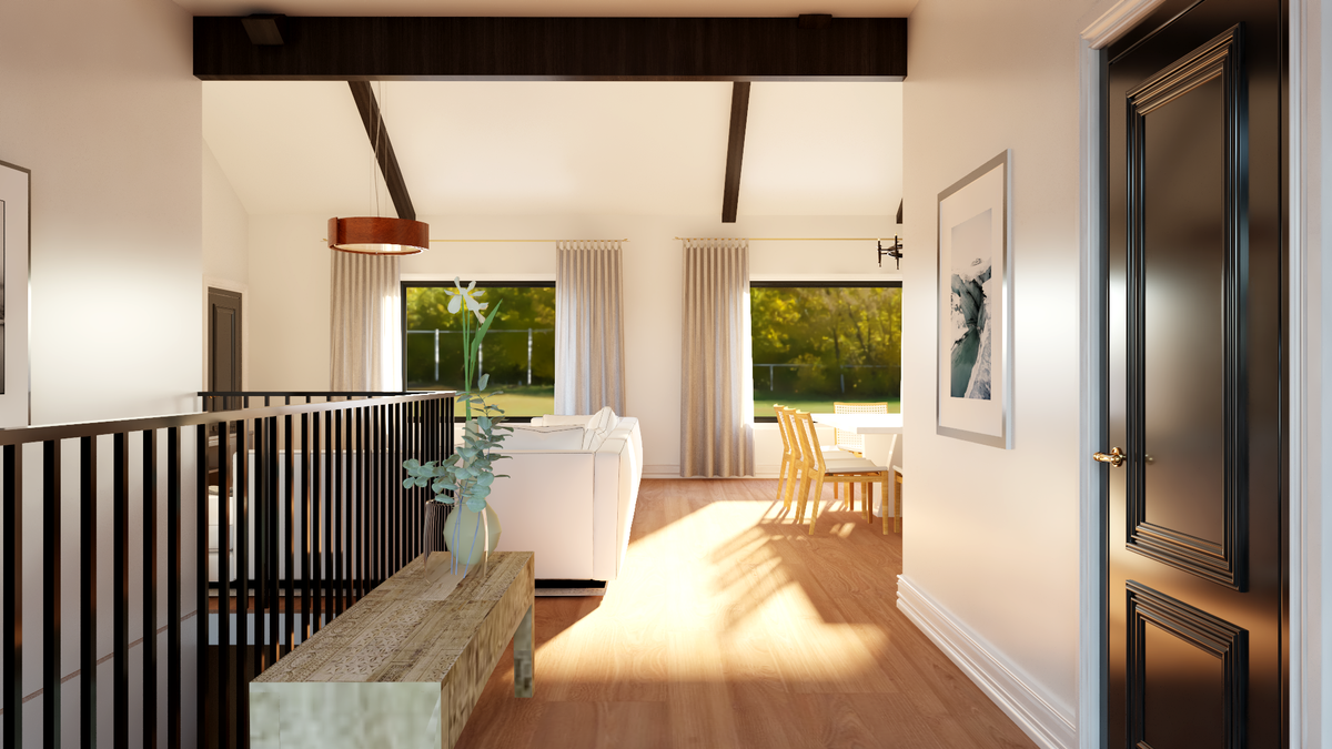 Q7985-A Modern Farmhouse Entry, 3 Bedrooms, 3.5 Bathrooms | Plan 25451 