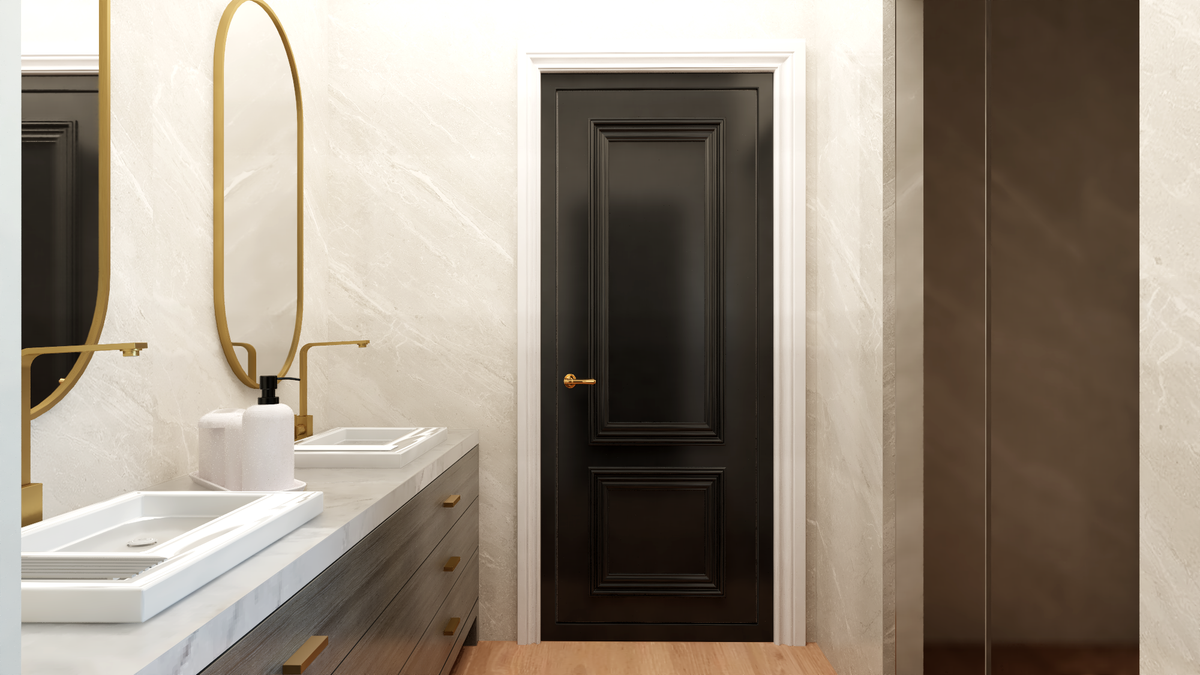 Q7985-A Modern Farmhouse Master Bathroom, 3 Bedrooms, 3.5 Bathrooms | Plan 25451 