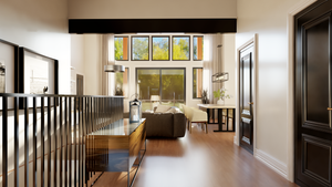 Q7988-A Contemporary House Entry, 3 Bedrooms, 3.5 Bathrooms | Plan 25455 