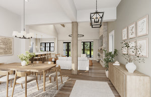 H7867-A Modern Farmhouse Dining and Great Room, 4 Bedrooms, 3.5 Bathrooms | Havenbrook 