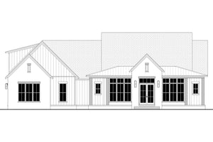 H7867-A Modern Farmhouse Front CAD, 4 Bedrooms, 3.5 Bathrooms | Havenbrook 