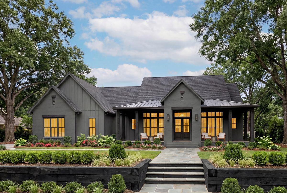 H7867-A Modern Farmhouse, 4 Bedrooms, 3.5 Bathrooms | Havenbrook Exterior-4