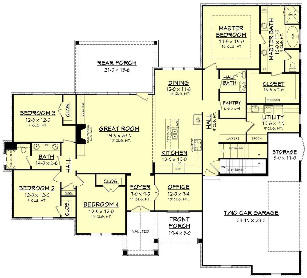 Coronado House Plan - Archival Designs House Plans, floor plan