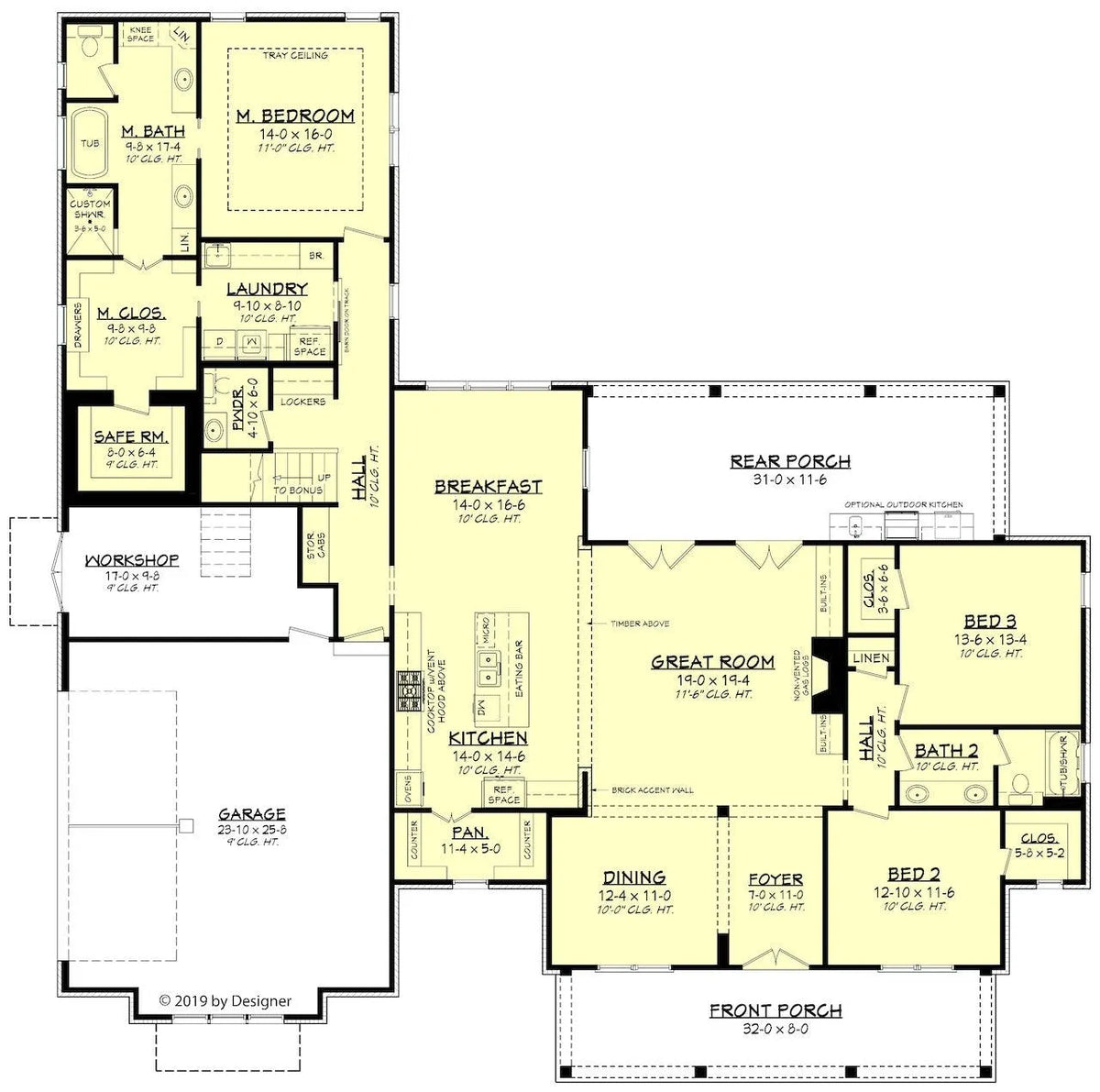 Boxwood House Plan - Archival Designs House Plans, floor plan