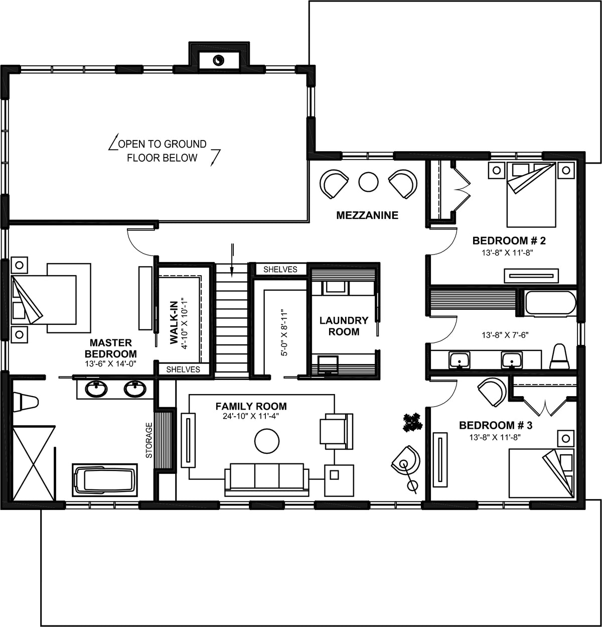 Montana House Upper Floor Plan