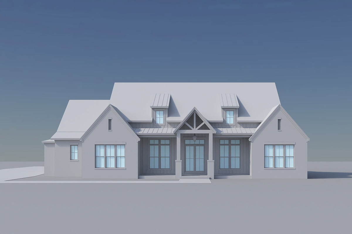 H8381-A Modern Farmhouse, 3 Bedrooms, 3.5 Bathrooms | Riverchase House Plan 