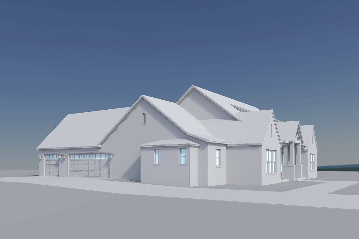 H8381-A Modern Farmhouse, 3 Bedrooms, 3.5 Bathrooms | Riverchase House Plan 