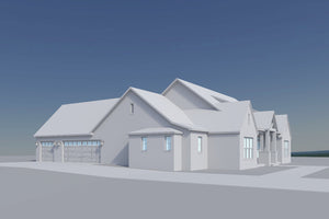 H8381-A Modern Farmhouse, 3 Bedrooms, 3.5 Bathrooms | Riverchase House Plan 