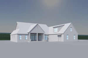H8381-A Modern Farmhouse, 3 Bedrooms, 3.5 Bathrooms | Riverchase House Plan 