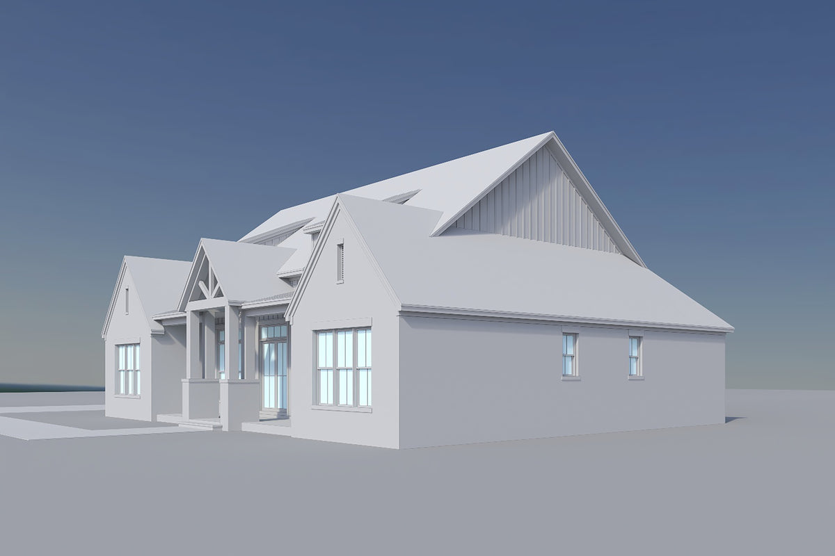 H8381-A Modern Farmhouse, 3 Bedrooms, 3.5 Bathrooms | Riverchase House Plan 