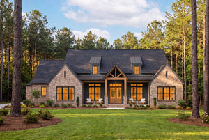 H8381-A Modern Farmhouse, 3 Bedrooms, 3.5 Bathrooms | Riverchase House Plan Exterior