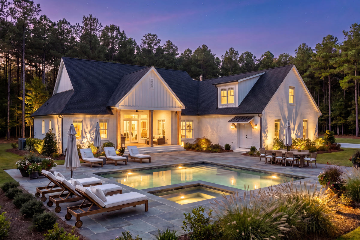 H8381-A Modern Farmhouse, 3 Bedrooms, 3.5 Bathrooms | Riverchase House Plan Exterior-8