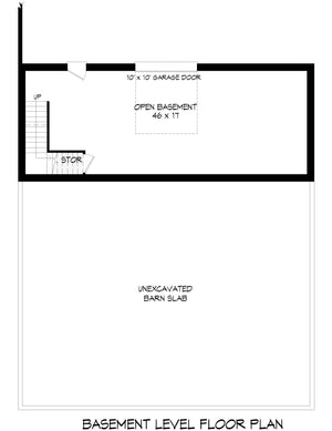 Barn Shed with Garage and Storage Basement Floor Plan| 6,524 Sq Ft | Shiloh Oaks Barn House Plan