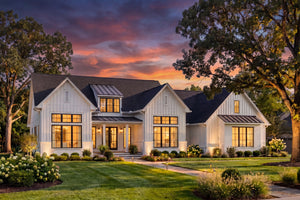 H8379-A Transitional House, 3 Bedrooms, 3.5 Bathrooms | Hawkridge House Plan Exterior