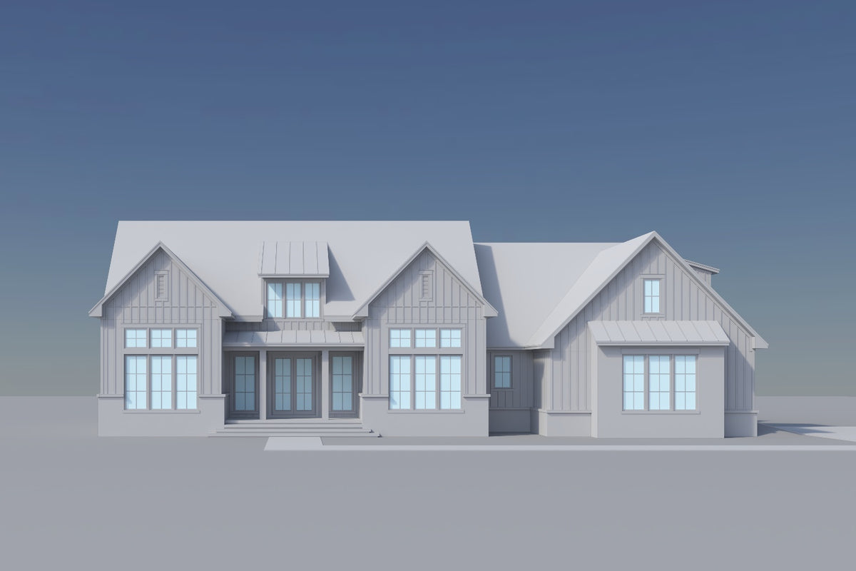 H8379-A Transitional House, 3 Bedrooms, 3.5 Bathrooms | Hawkridge House Plan 