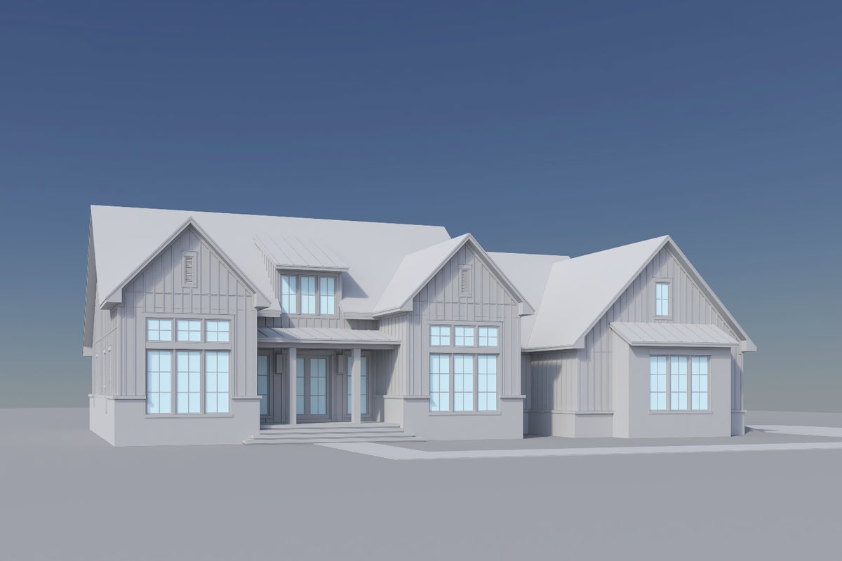 H8379-A Transitional House, 3 Bedrooms, 3.5 Bathrooms | Hawkridge House Plan 