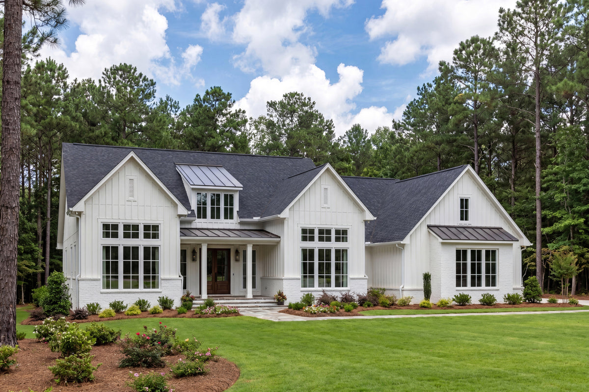 H8379-A Transitional House, 3 Bedrooms, 3.5 Bathrooms | Hawkridge House Plan Exterior-2