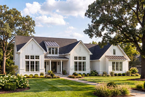 H8379-A Transitional House, 3 Bedrooms, 3.5 Bathrooms | Hawkridge House Plan Exterior-6