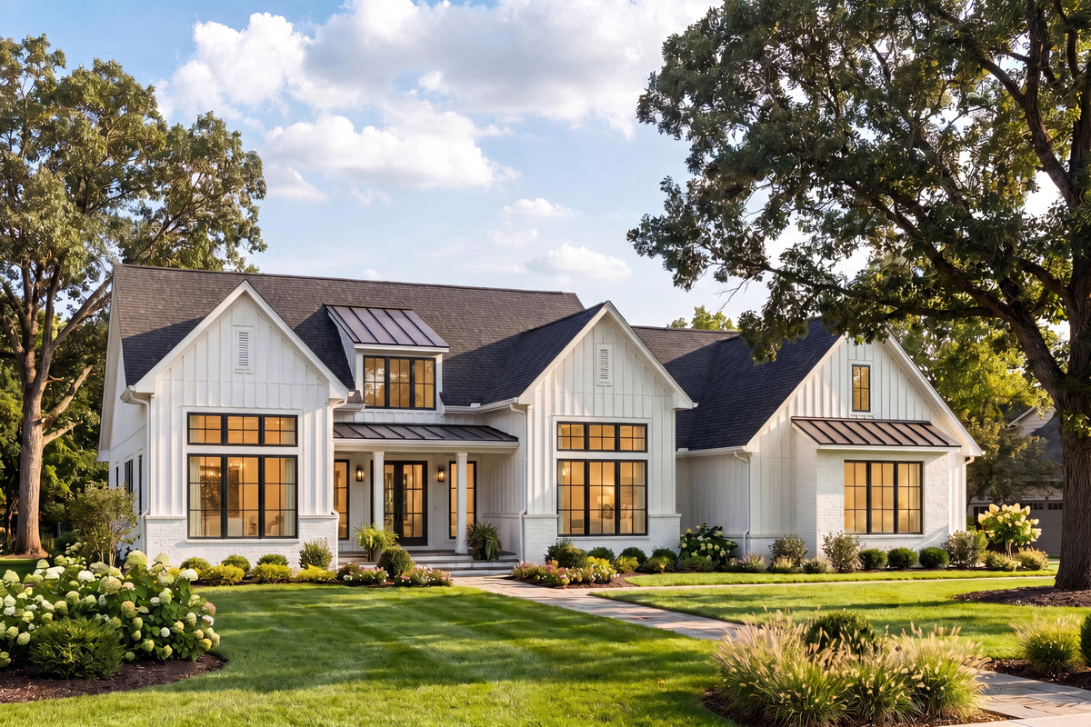 H8379-A Transitional House, 3 Bedrooms, 3.5 Bathrooms | Hawkridge House Plan Exterior-7