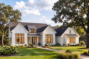 H8379-A Transitional House, 3 Bedrooms, 3.5 Bathrooms | Hawkridge House Plan Exterior-7