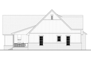 H8379-A Transitional House, 3 Bedrooms, 3.5 Bathrooms | Hawkridge House Plan Left CAD