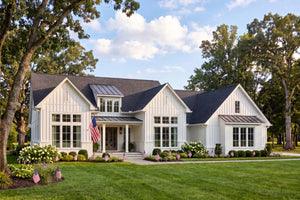 H8379-A Transitional House, 3 Bedrooms, 3.5 Bathrooms | Hawkridge House Plan Rear Exterior-7