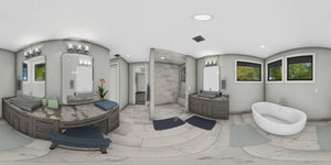 W7606-A Modern Ranch House Panorama 1, 2 Bedrooms, 2.5 Bathrooms | USA-2725-MOD 