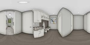 W7606-A Modern Ranch House Panorama 3, 2 Bedrooms, 2.5 Bathrooms | USA-2725-MOD 