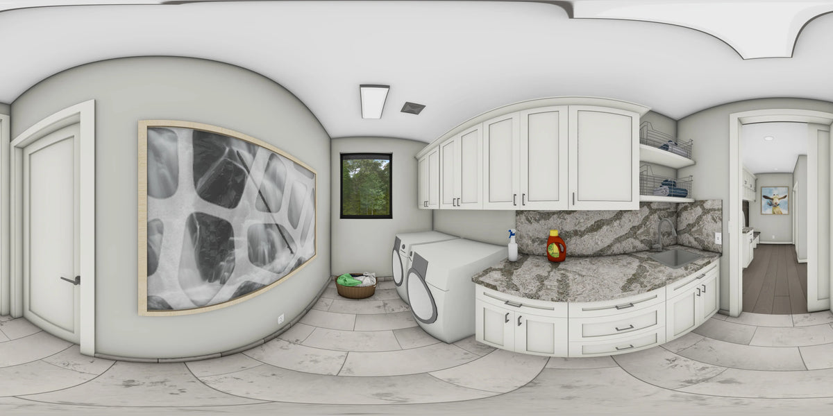 W7606-A Modern Ranch House Panorama 4, 2 Bedrooms, 2.5 Bathrooms | USA-2725-MOD 