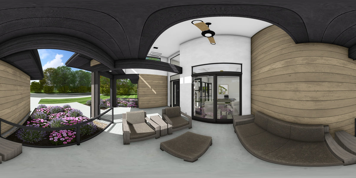 W7606-A Modern Ranch House Panorama 6, 2 Bedrooms, 2.5 Bathrooms | USA-2725-MOD 